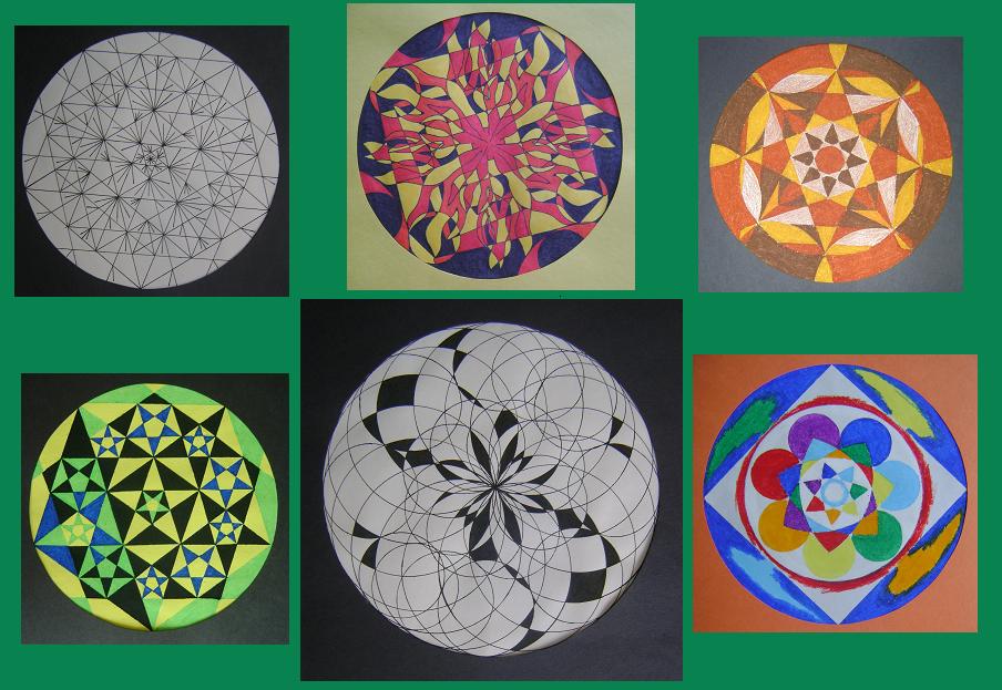 Photo of six mandalas from Freedom Meditations series.