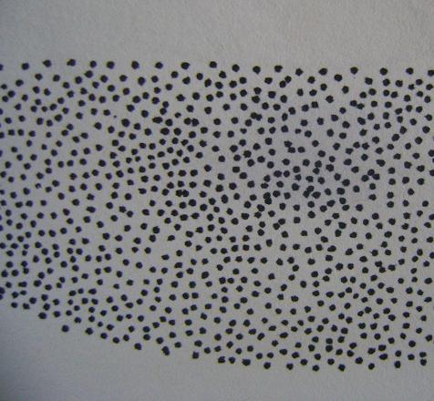 Photo of stipples for mandala.